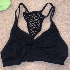 lacy black bra